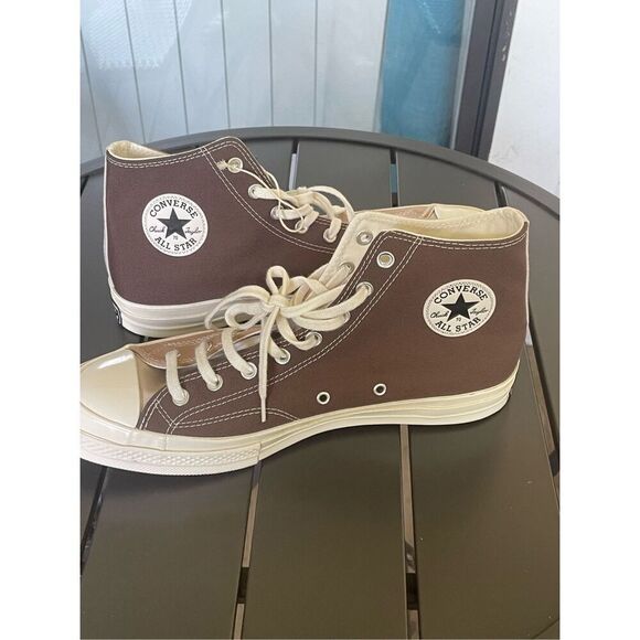 NWOB Converse Chuck Taylor All Star High Top Color Block Sneakers Brown Tan 11.5 - Picture 8 of 16